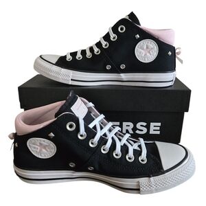 Converse CTAS Madison Mid Shoes Womens Size 9 Black Pink Bow A14549F